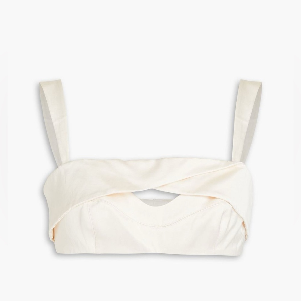 Zimmermann Cut Out Satin Bra Top